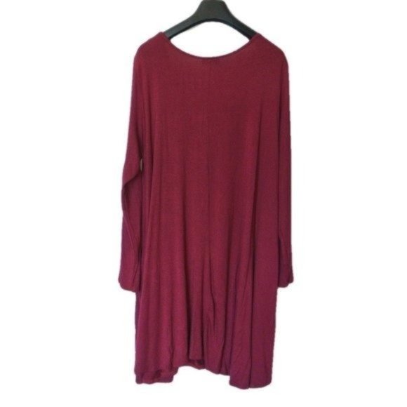 Spin USA Red Burgundy Rayon Dress 3X‎ Plus - Picture 6 of 7